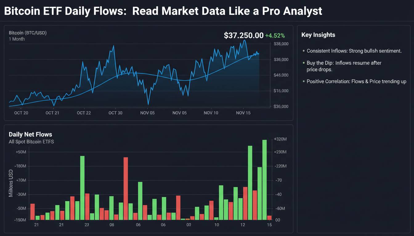 Bitcoin ETF Daily Flows: Read Market Data Like a Pro Analyst