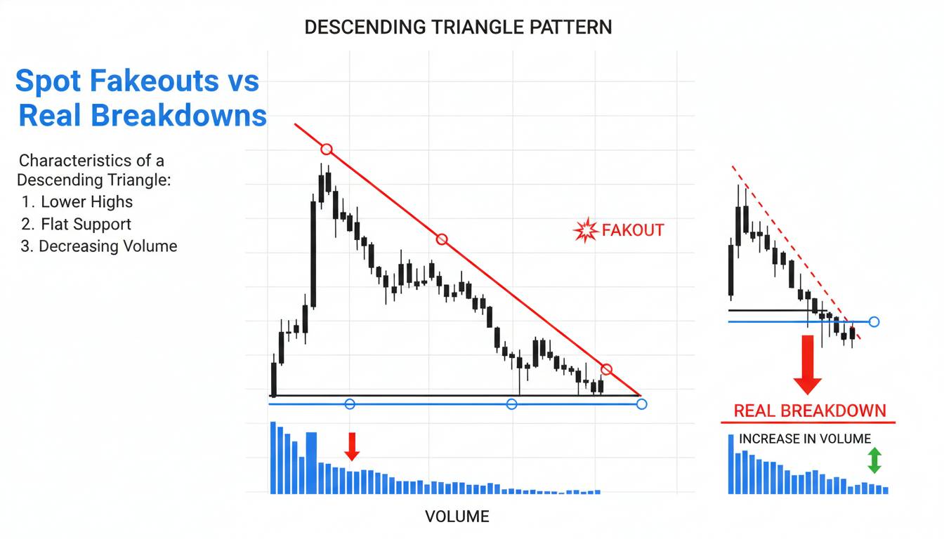 Descending Triangle Pattern: Spot Fakeouts vs Real Breakdowns