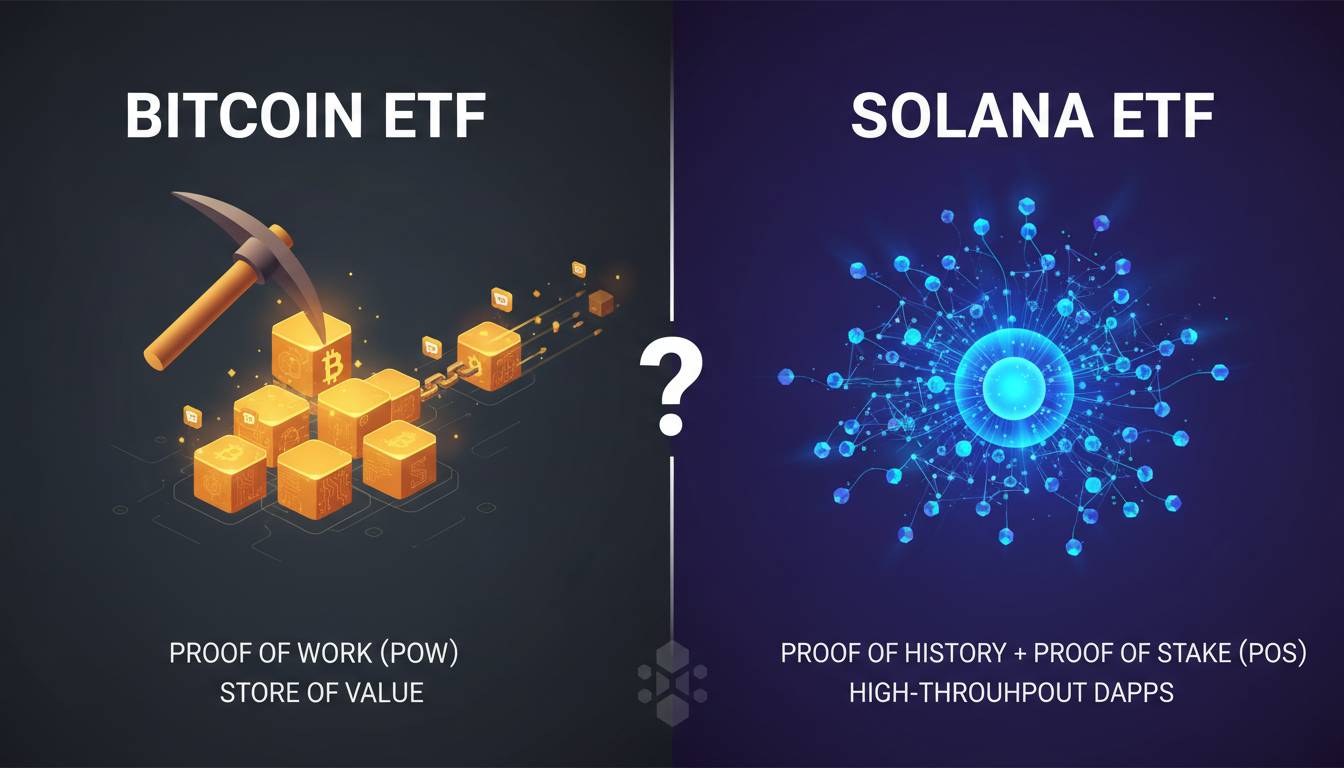 Solana ETF vs Bitcoin ETF: Key Differences Revealed