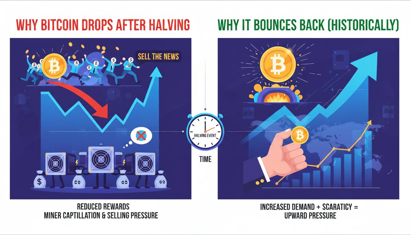 Why Bitcoin Drops After Halving (And Why It Bounces Back)